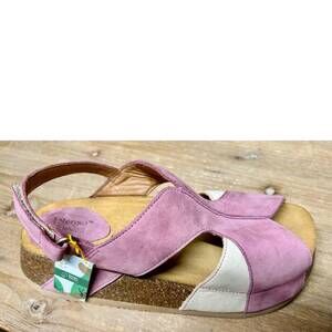 NEW SERGIO TOMANI women's cora nobuck sandal in rose beige